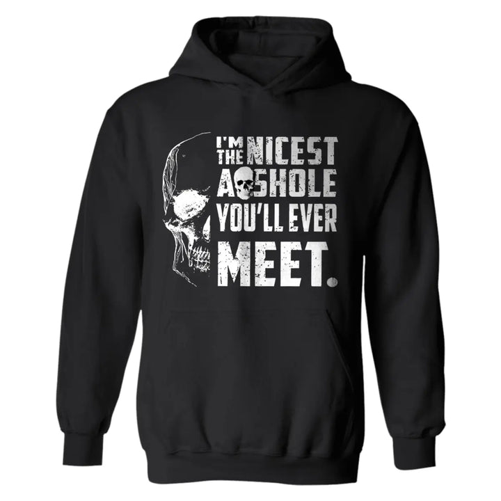 Viking I'm The Nicest Asshole You'll Ever Meet Printed Men's Hoodie