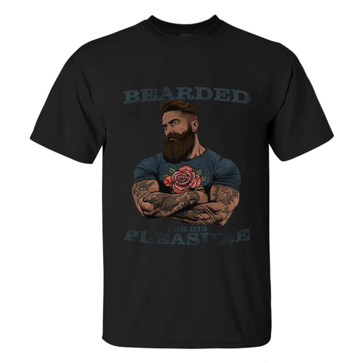 Viking Bearded For His Pleasure Printed Men's T-shirt