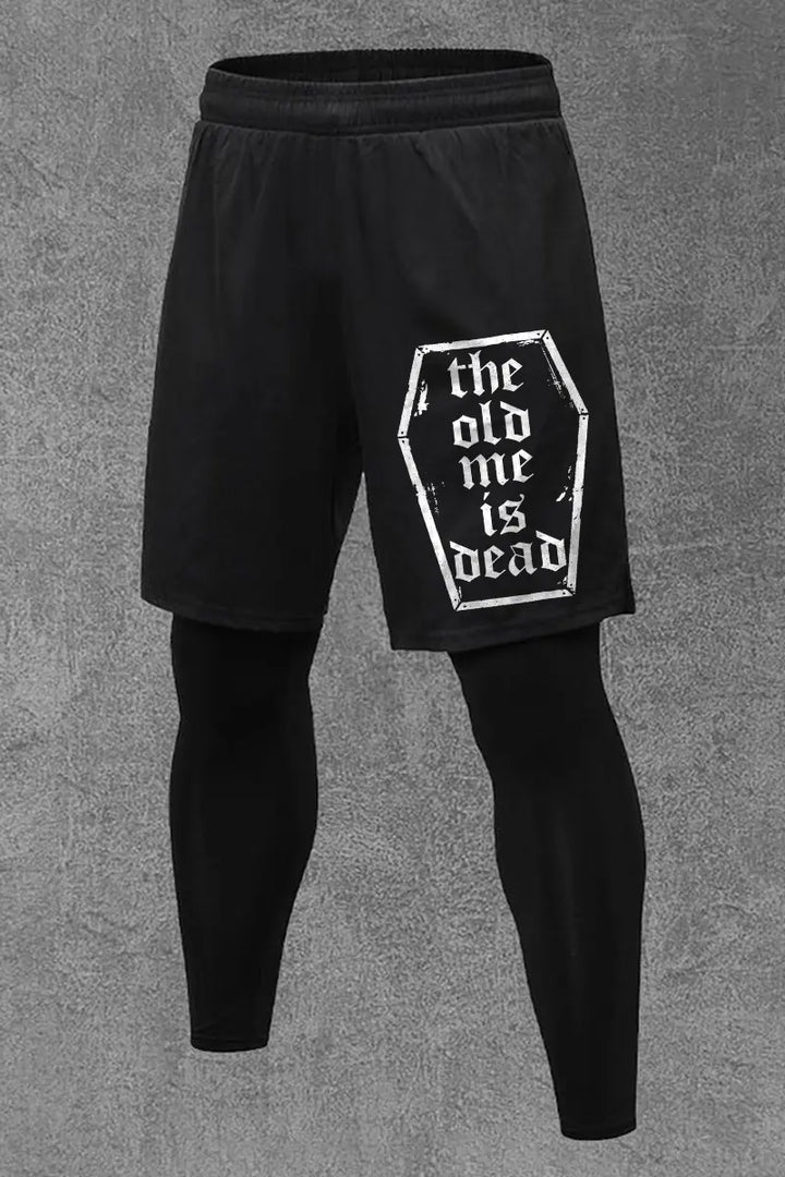 The Old Me Is Dead Printed Men's All-In-One Fitness Leggings