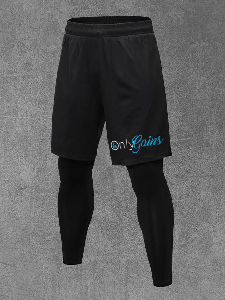 Onlygains Printed Men's All-In-One Fitness Leggings