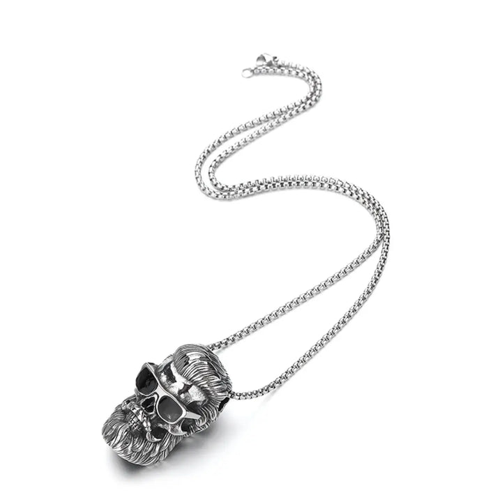 Beard Skull Pendant Necklace