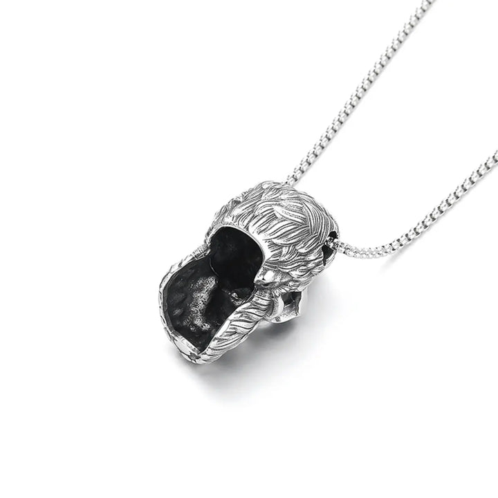 Beard Skull Pendant Necklace