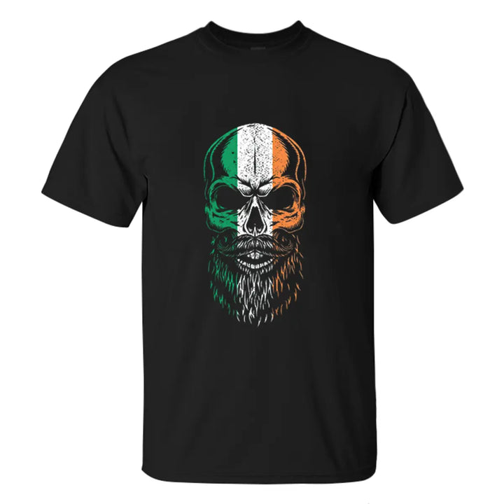 Viking Irish Skull Printed Men's T-shirt