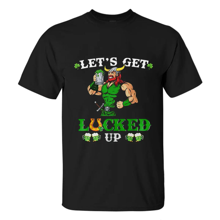 Viking Let's Get Lucked Up Printed Men's T-shirt