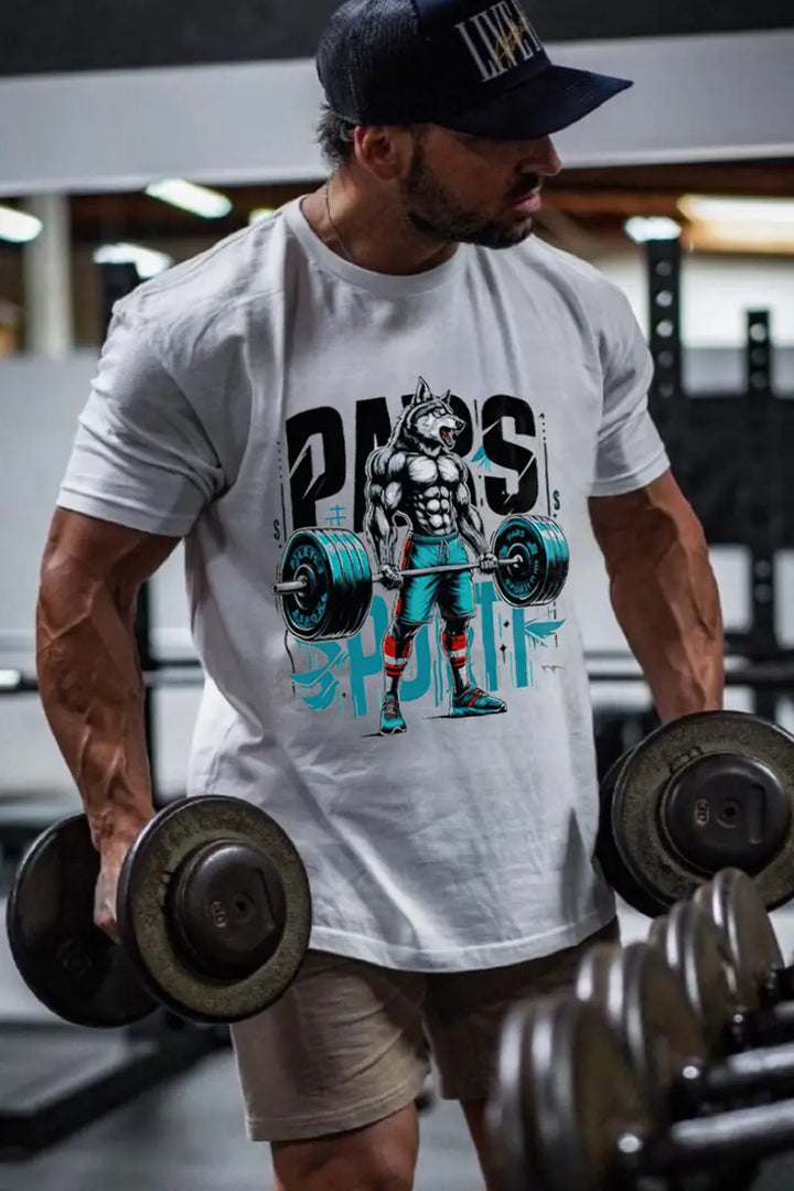 Wolf Fitness Printed Men's T-shirt