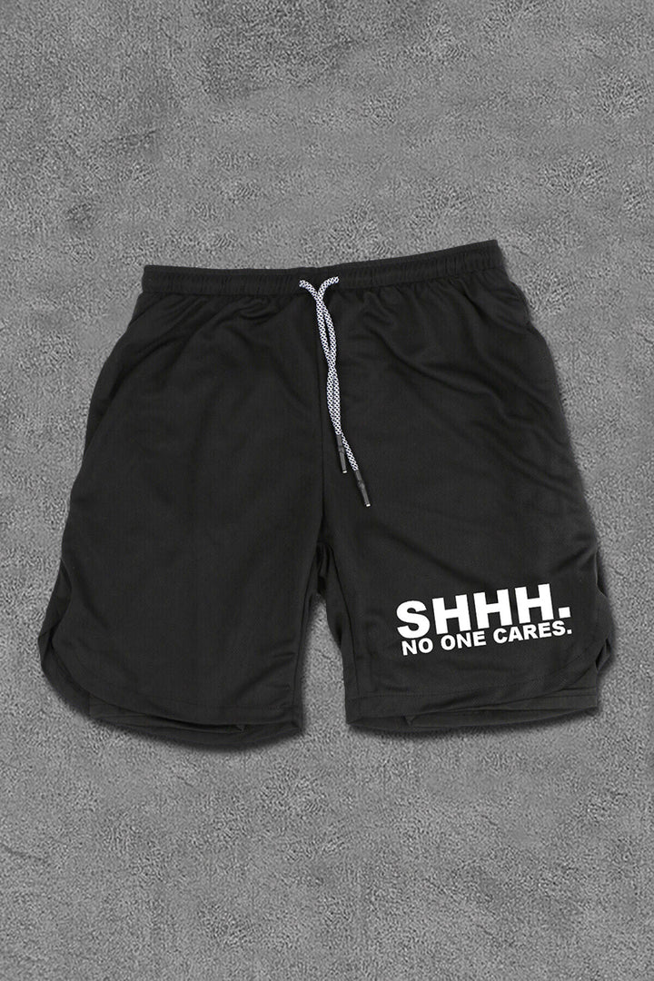 Shhh. No One Cares Print Men's Shorts