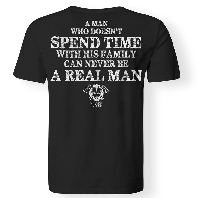 A Man Who Doesn't Spend Time Printed Men's T-shirt