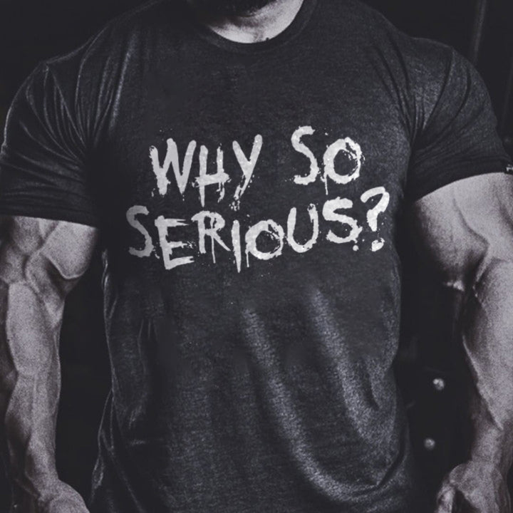 Vikings Why So Serious？Printed Men's T-shirt