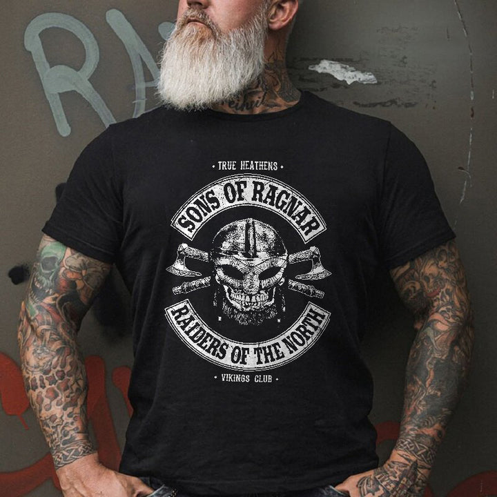 Viking Sons Of Ragnar Raiders Of The North Printed Men's T-shirt