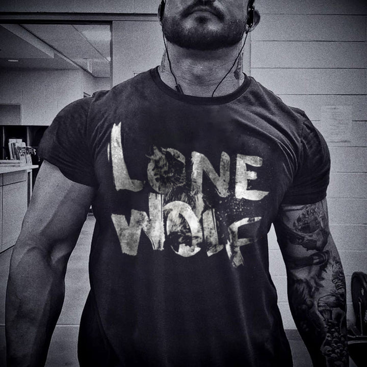 Lone Wolf's Howling Printed Men's T-shirt