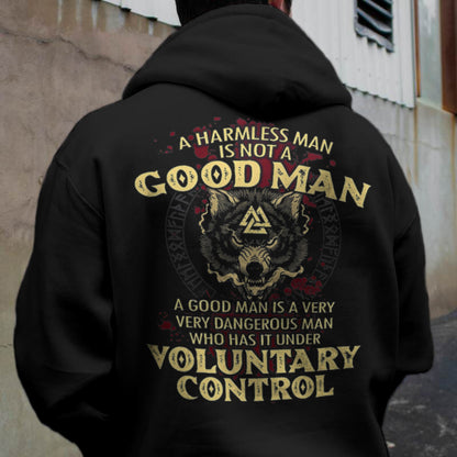 Vikings A Harmless Man Is Not A Good Man Printed Men's Hoodie