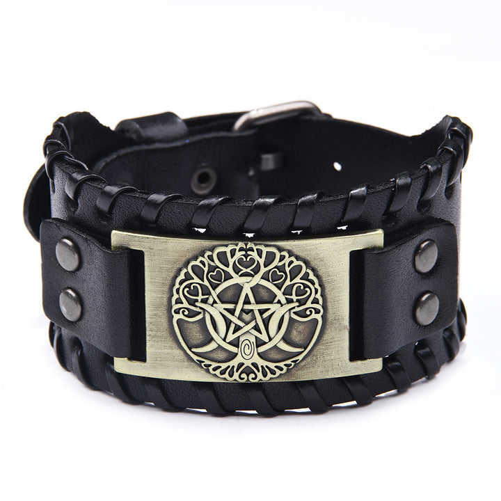 Fashion Trend Jewelry Star Moon Life Bark Mens Bracelet