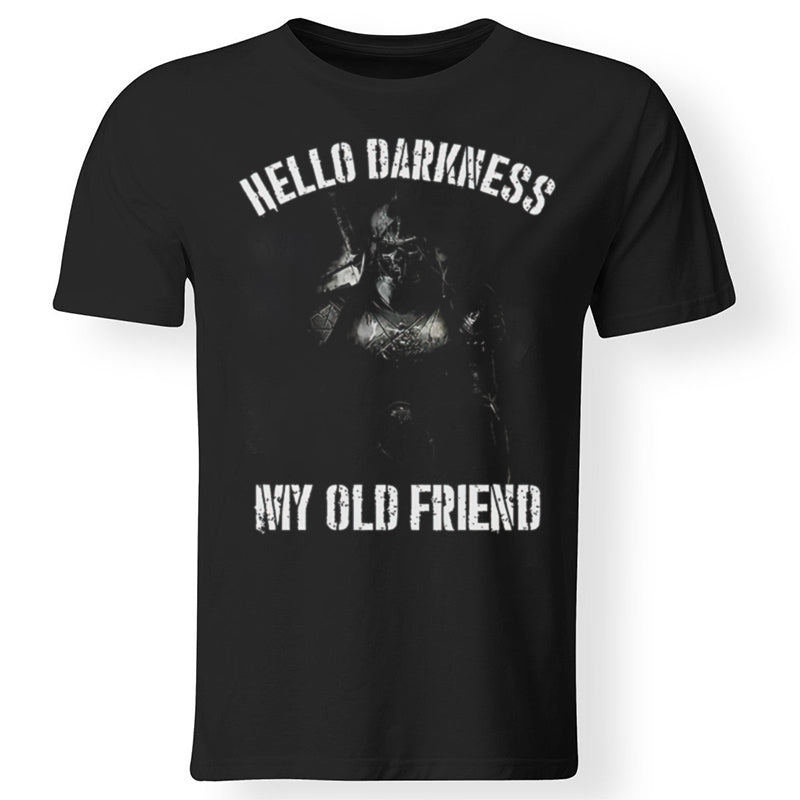 Vikings Hello Darkness My Old Friend Printed Men's T-shirt