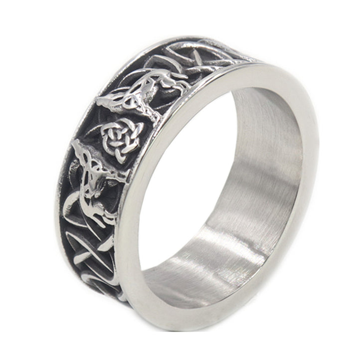 Vintage Personality Viking Wolf Men's Ring