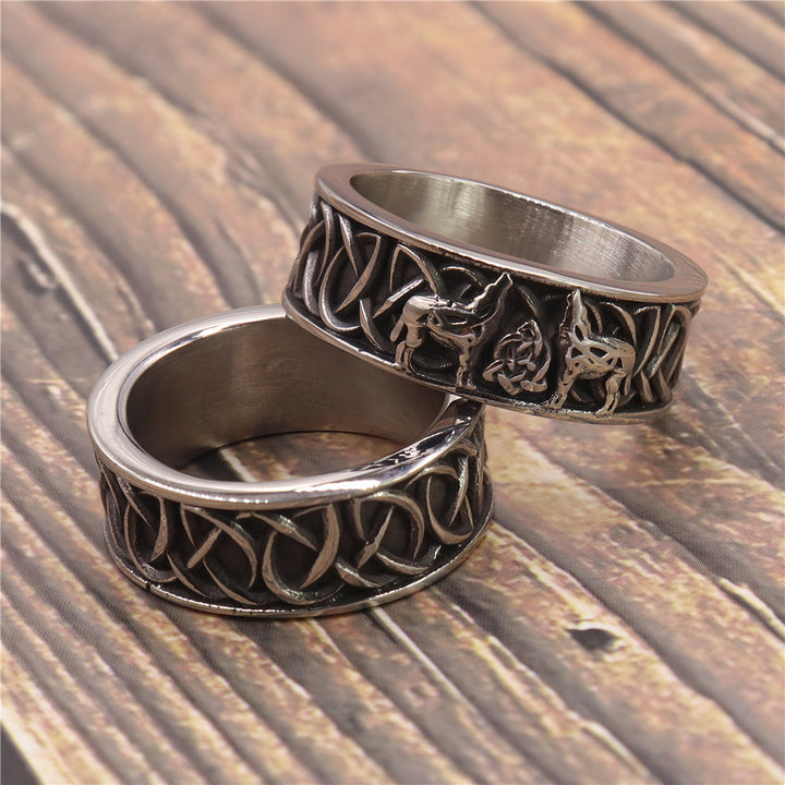 Vintage Personality Viking Wolf Men's Ring