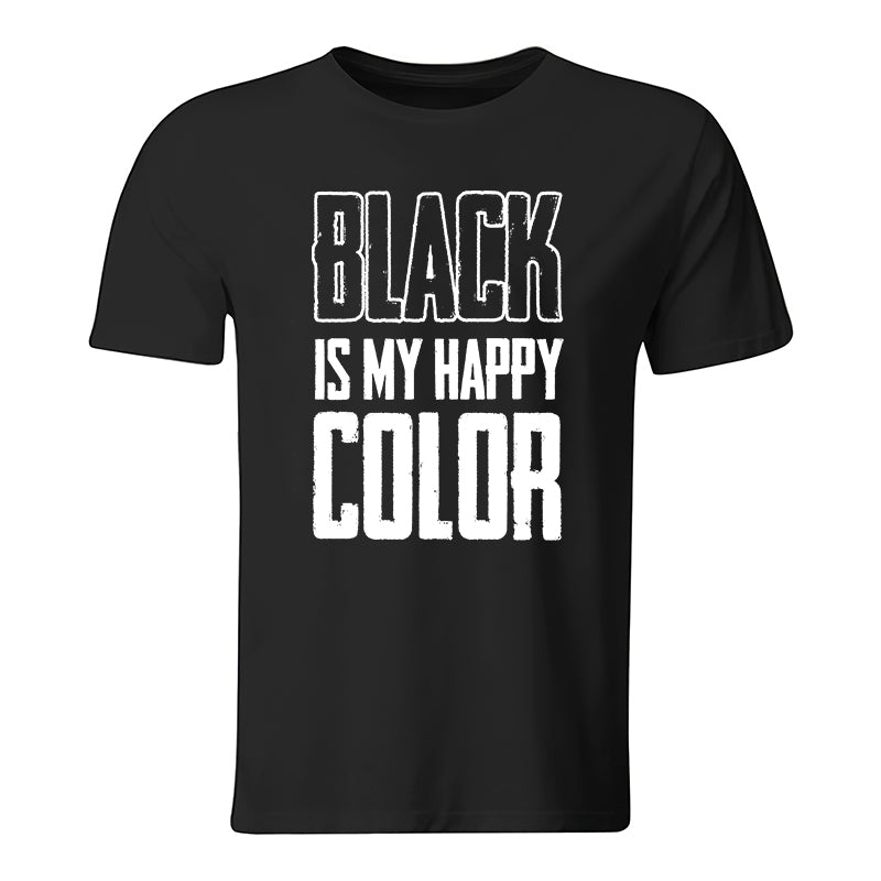 Black Is My Happy Color Printed T-shirt