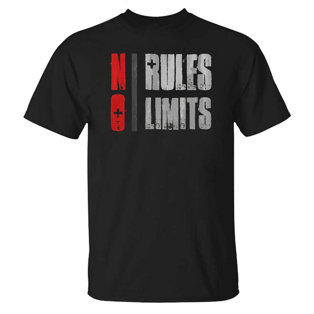 No Rules No Limits Printed T-shirt