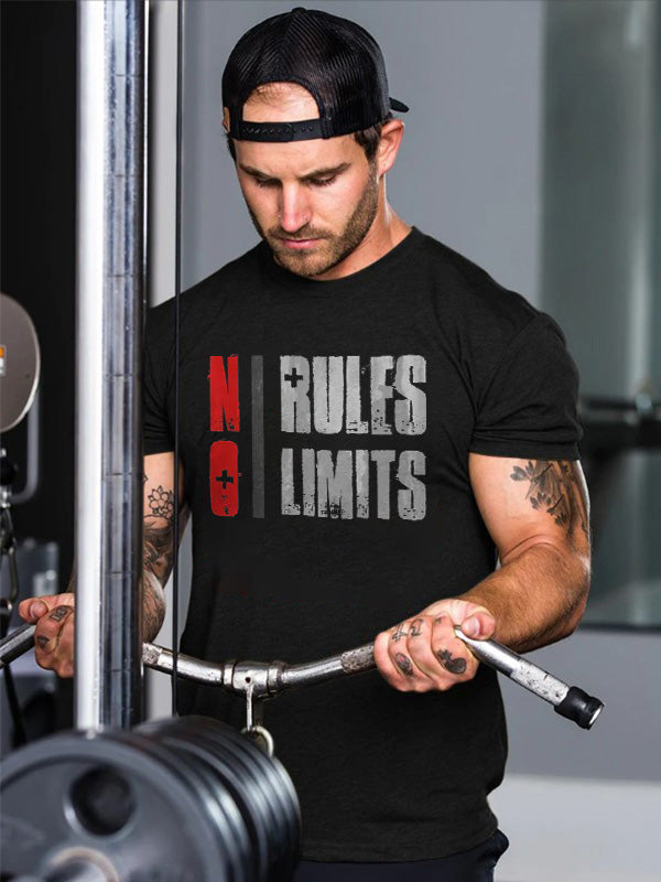 No Rules No Limits Printed T-shirt