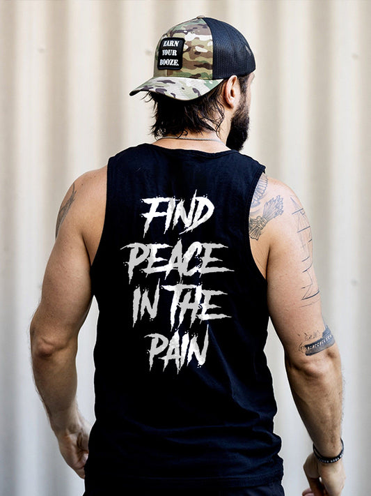 Find Peace In The Pain Printed Vest