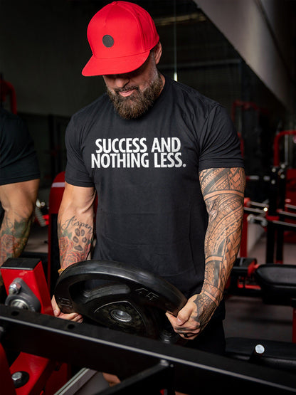 Success And Nothing Less Printed Men's T-shirt
