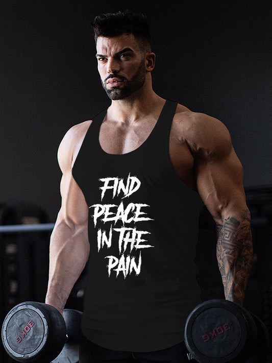 Find Peace In The Pain Printed Men's Vest