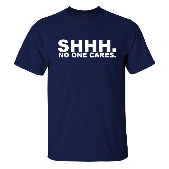 No One Cares Printed Fashionable Men's T-shirt