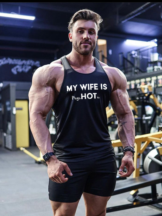 My Wife Is Hot Print Men's Vest