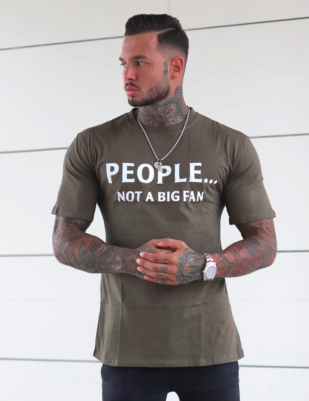 Vikings People... Not A Big Fan Printed Men's T-shirt